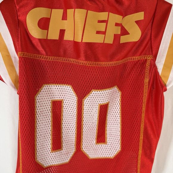 Kansas City Chiefs Jersey Unisex 2 Short Sleeve 00 Vneck Mesh Top - Picture 8 of 9